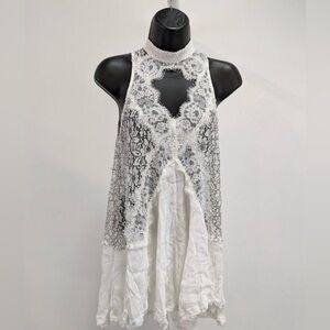 Free People Tell Tale Heart Lace Tunic